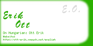 erik ott business card